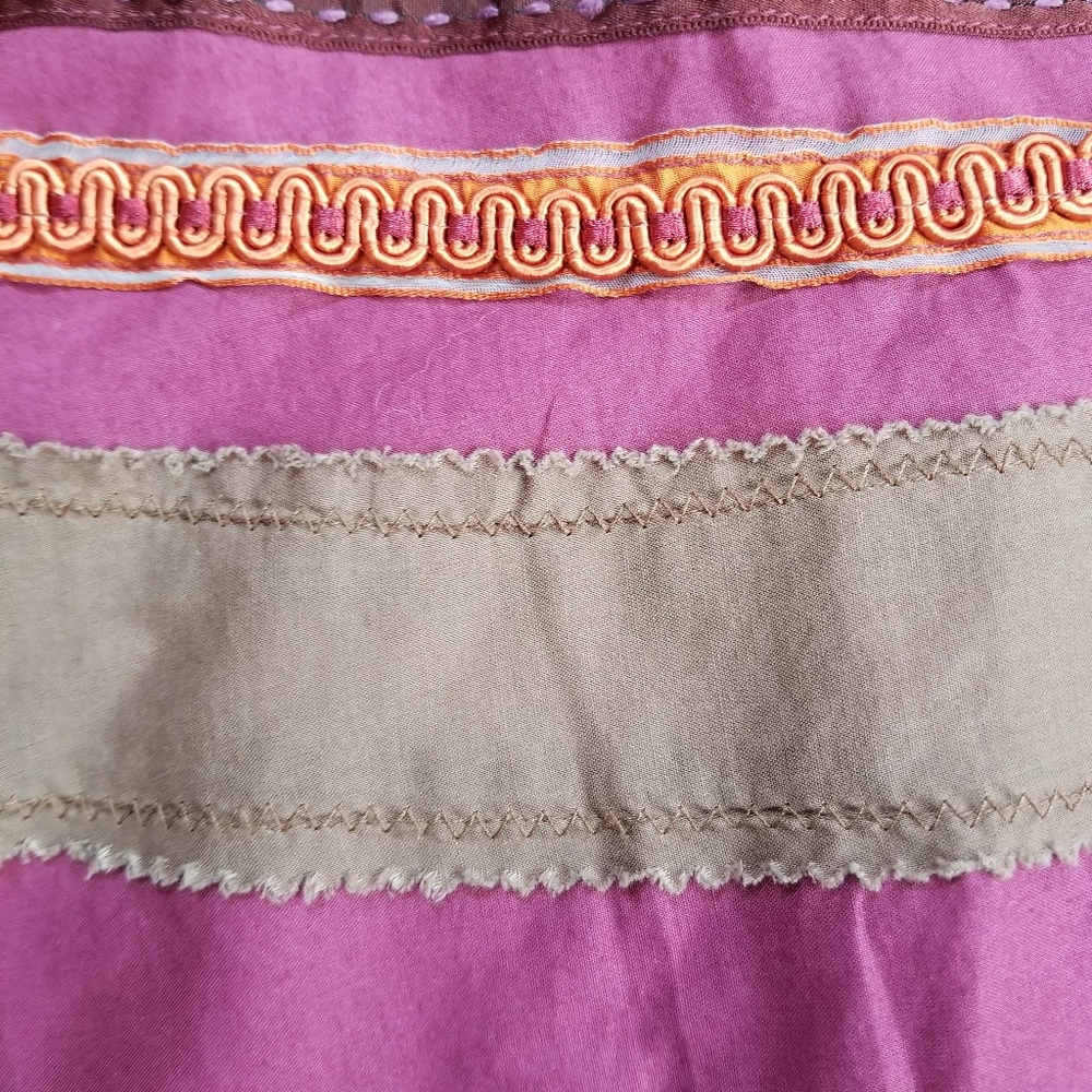 5/$25 The Limited Boho A-Line Skirt 0 Purple Multi - Picture 5 of 6